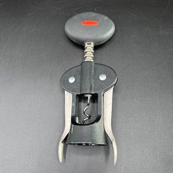 OXO Wine Opener Key Winged Corkscrew Bottle Opener Bartender Barware Tool Black - Picture 2 of 7